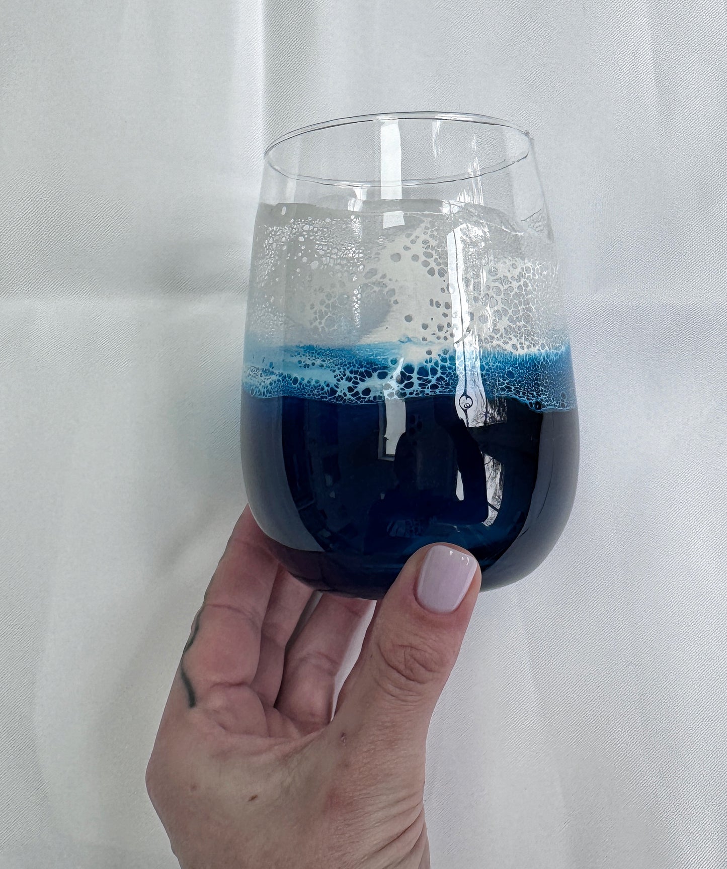 Resin Stemless Wine Wave Glasses 5.3.24