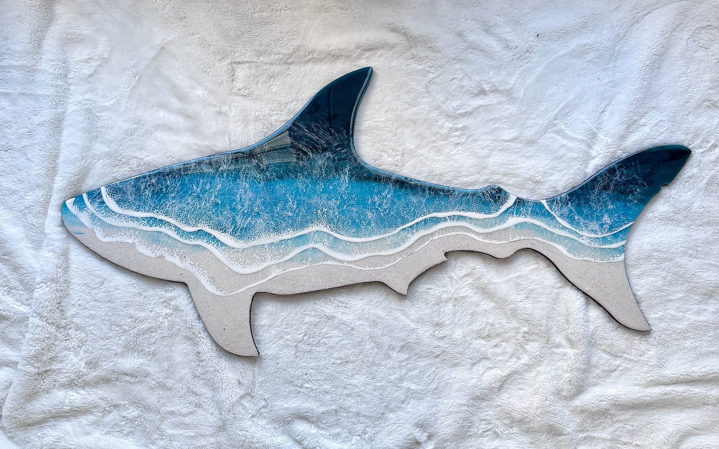 Shark Ocean Resin Wall Art Cut Out