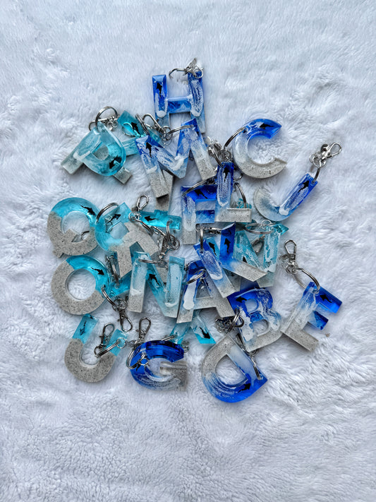 Ocean Letter Block Keychains 3.15.24